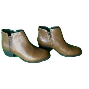 Clarks brown leather women's booties size 7.5 - 261383914050 61139788 16501